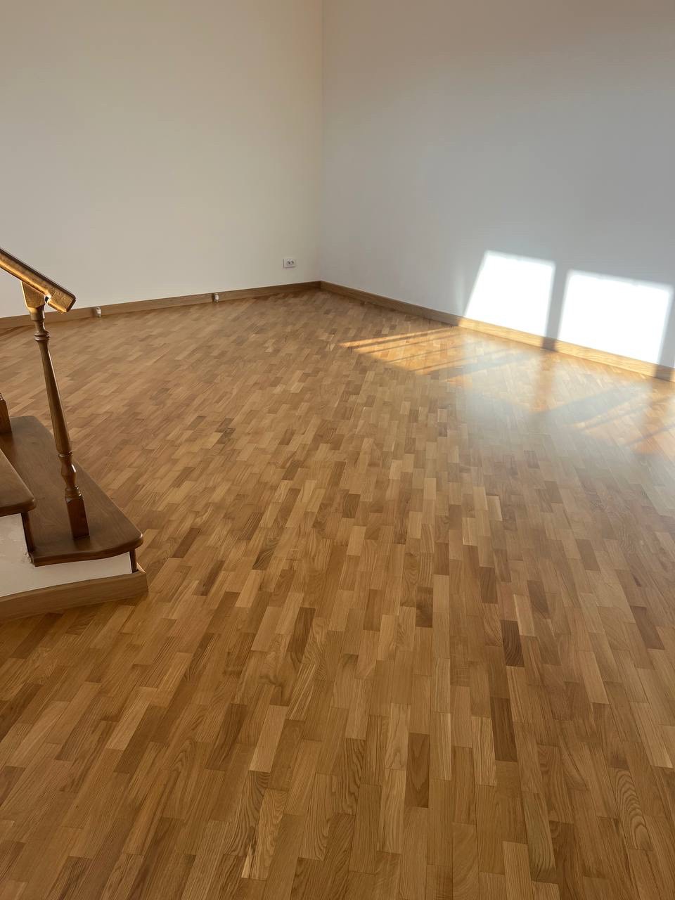 Штучный паркет после восстановления